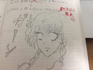 ストレスに感じている現状を笑い飛ばすために絵を描く