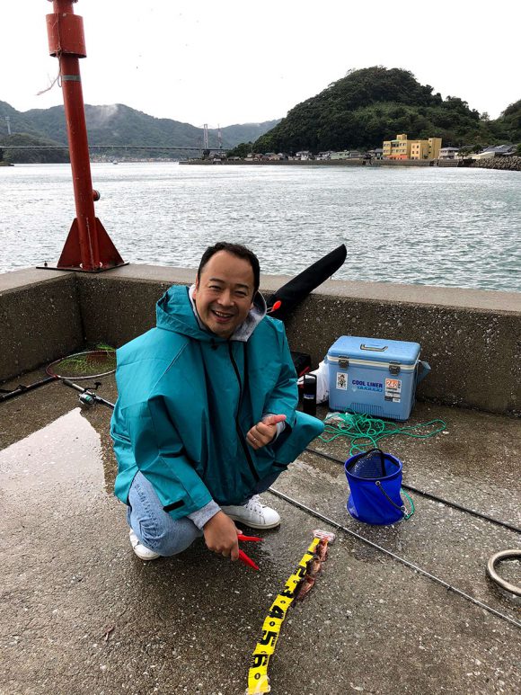 天草 樋島大橋近くの港で釣り。ガラカブが釣れた