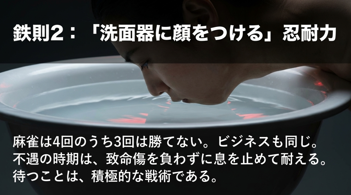 2. 「洗面器に顔をつける」ような忍耐力を持つ