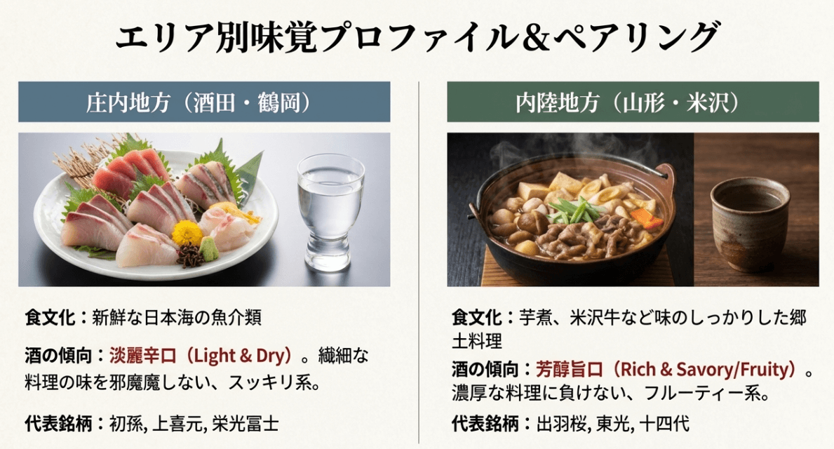 エリア別のおすすめペアリング