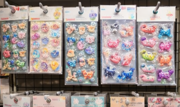 セリアのウォーターシール売り場