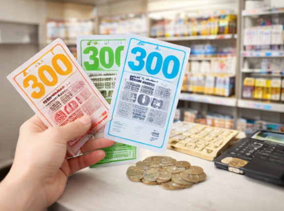 粗大ごみシールのコンビニ売り場はレジにある