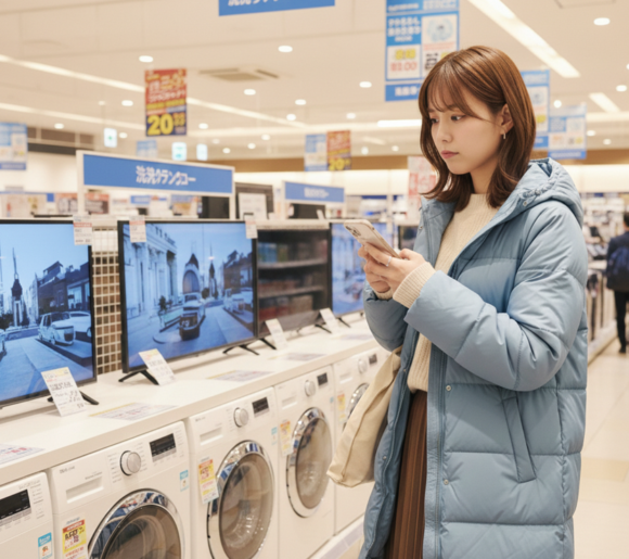 実店舗なら「大手家電量販店」の洗濯機売り場