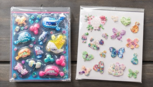 ぷくぷくシールと水入りシール